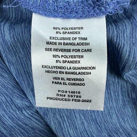 Leg3nd Golf Mens Extreme Stretch Polo Shirt Size M Blue Short Sleeve Collared - Picture 6 of 7